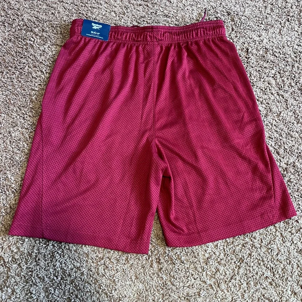 Reebok Mens Open Shot Basketball Shorts Garnet Red REM211SH30051 Size L 9 Inseam